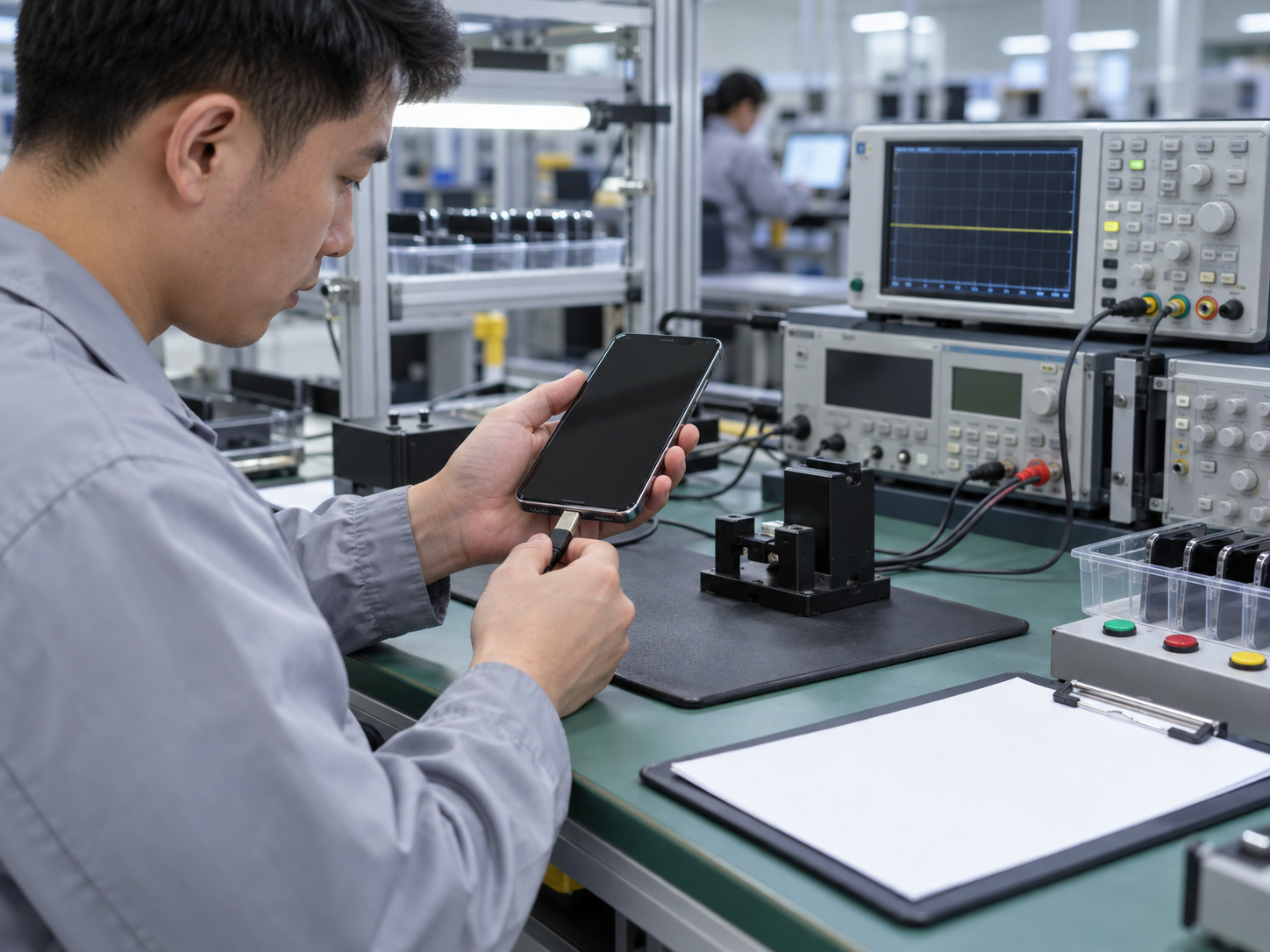 Electronics functional and port testing inspection