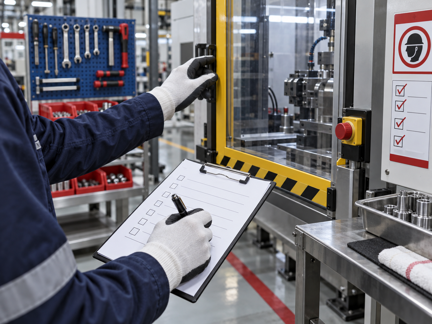 Factory process safety and workstation control check