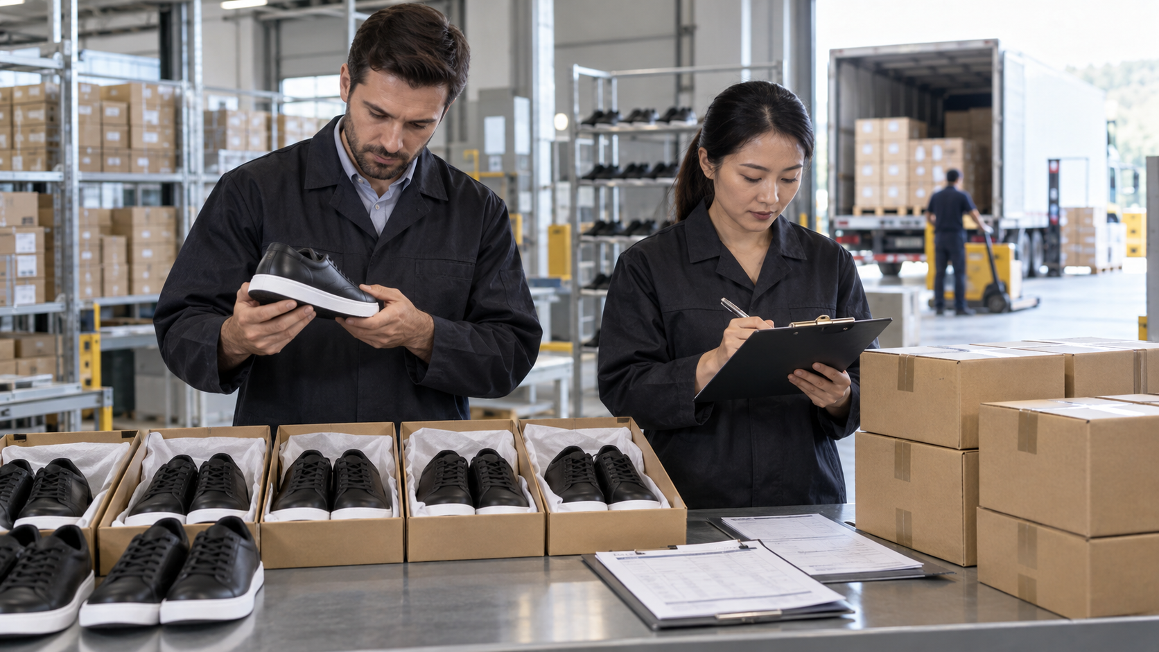 Final footwear quality and packaging approval