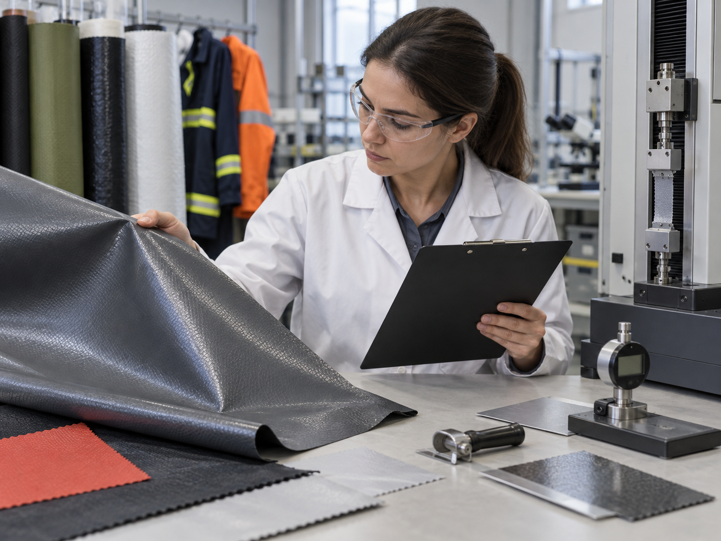 Industrial fabric coating and material condition review