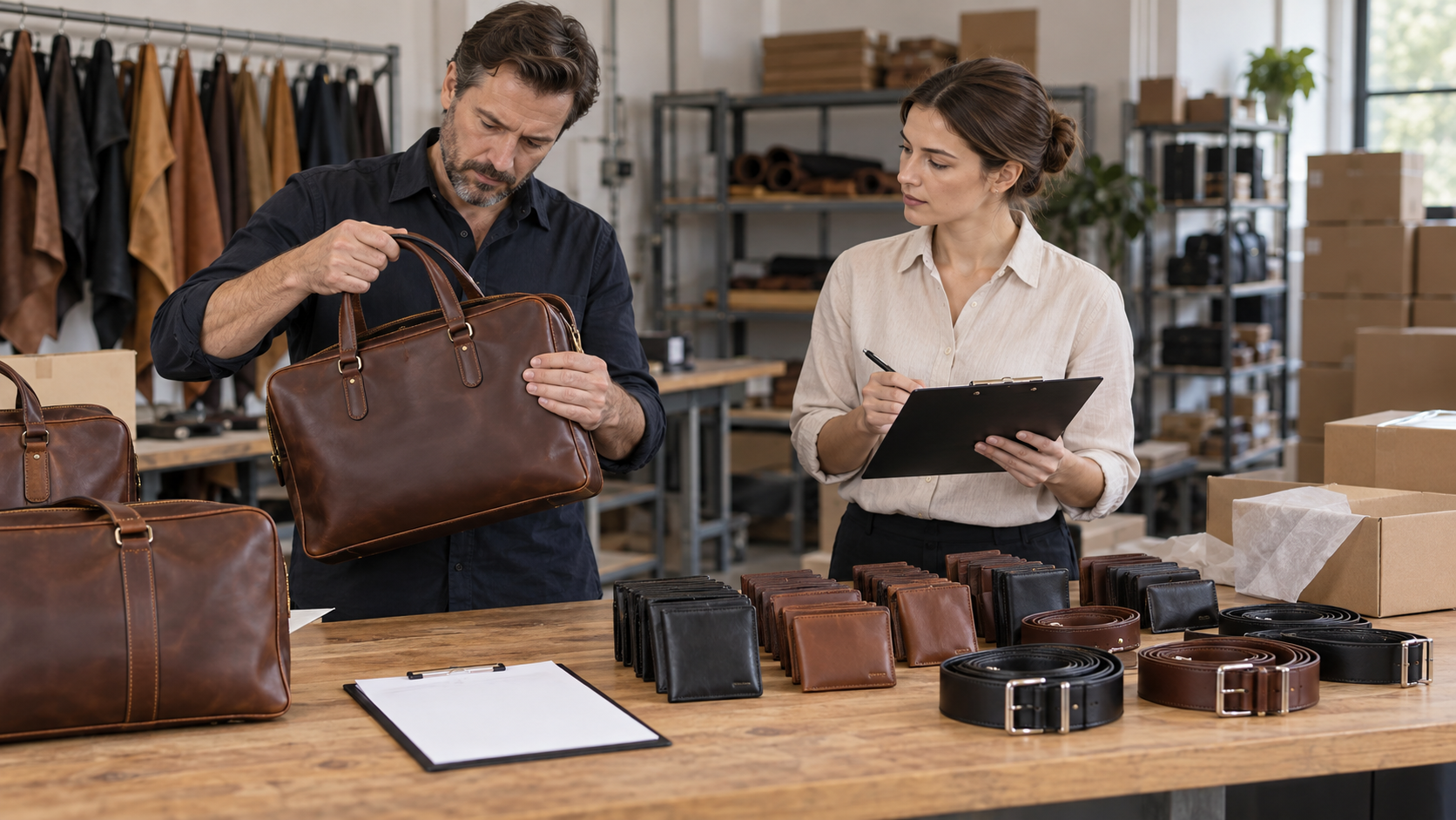 Final leather product quality and shipment approval