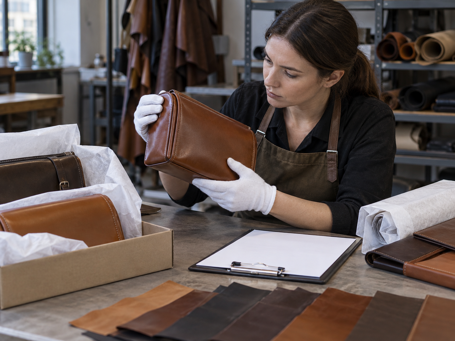 Leather product finish, colour consistency, and packing review
