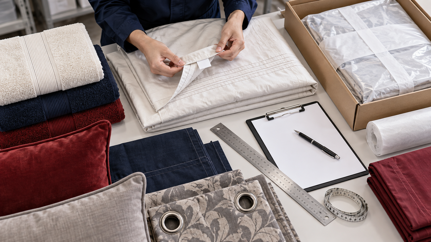 Home-textile final inspection and packing approval