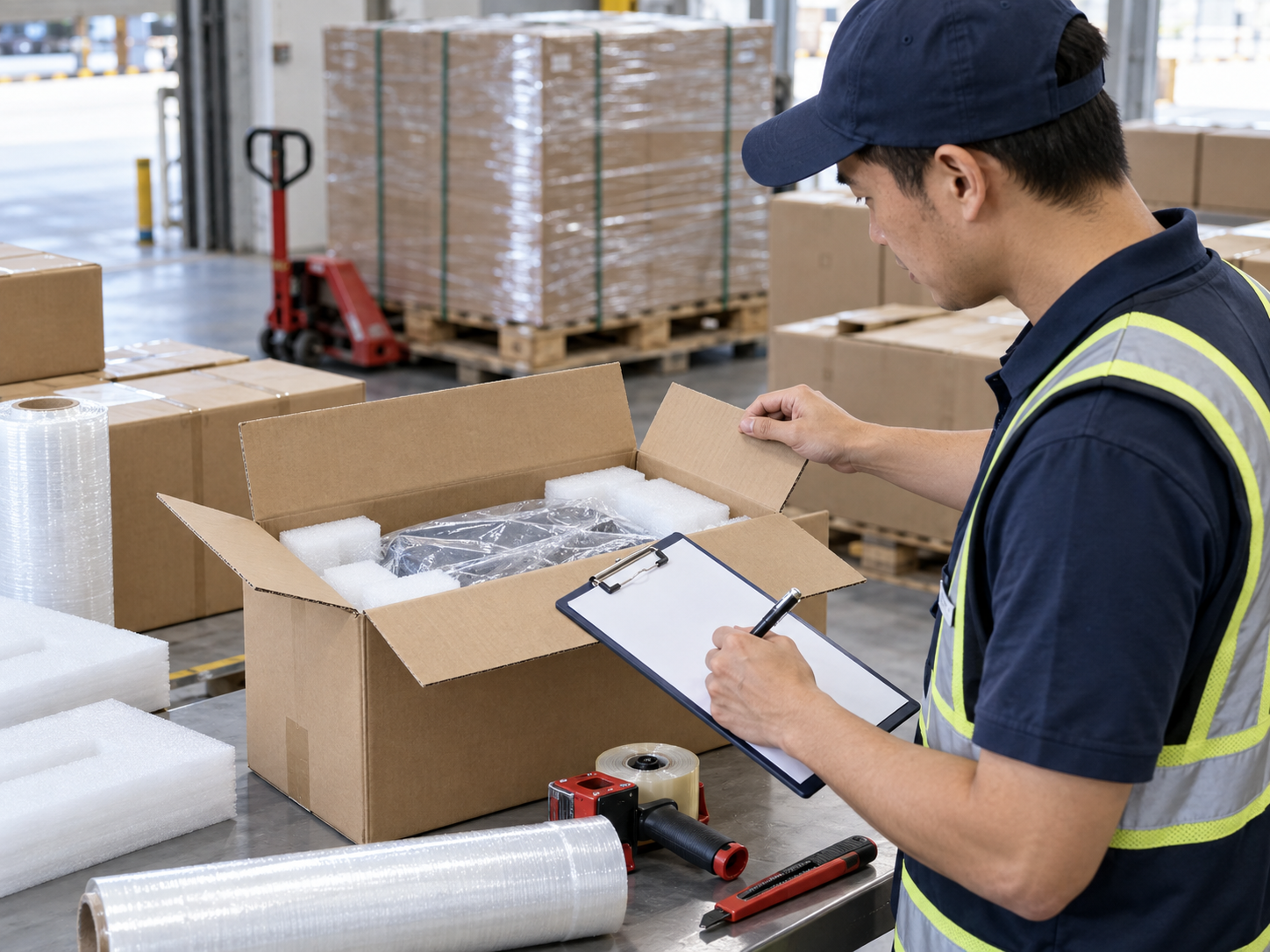 Export packing and shipment readiness verification