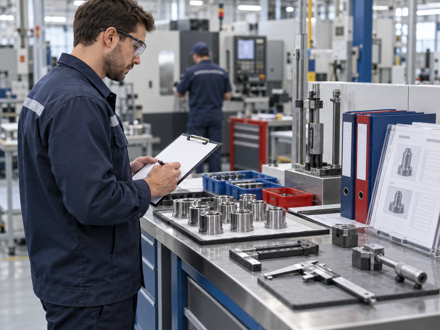 Production records and in-process quality checkpoint review