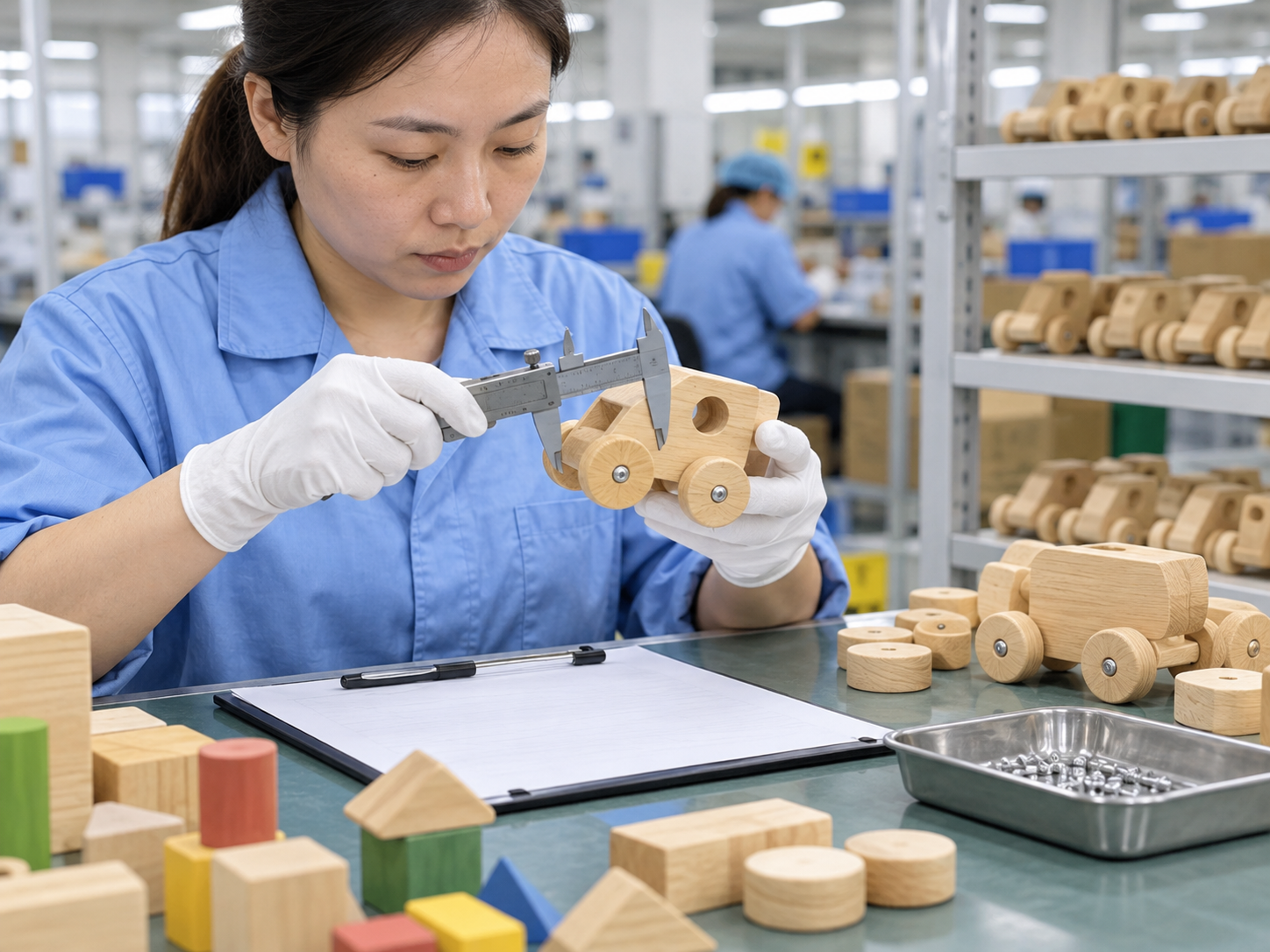 Toy assembly, material, and smooth-edge inspection
